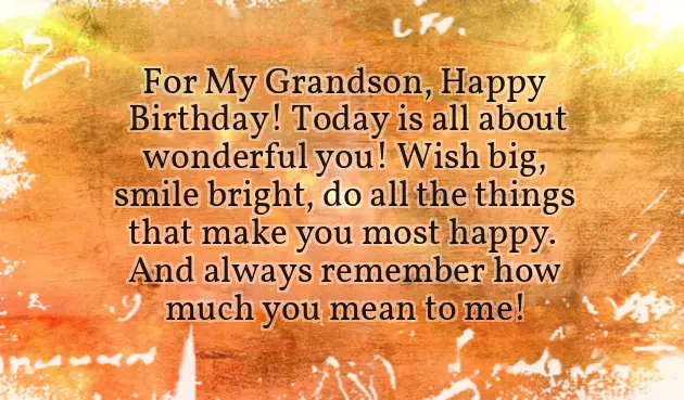 Wishes To Grandson