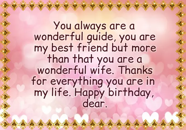 Birthday Greetings For Wife