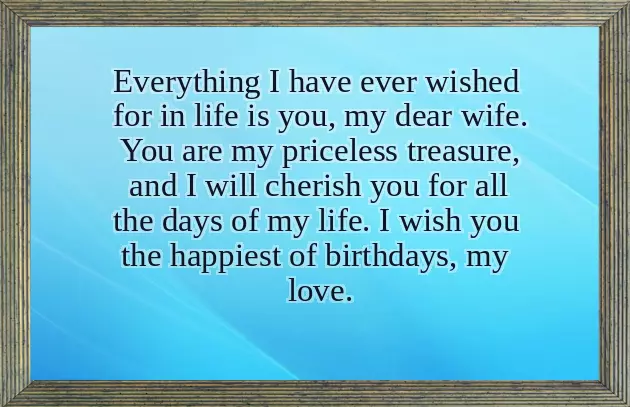 Birthday Wish To My Lovely Wife