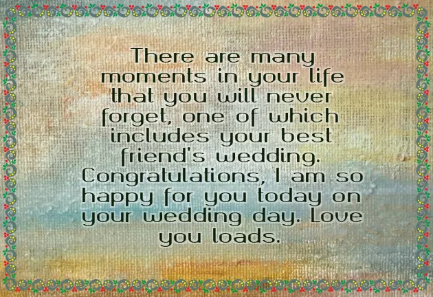 Congratulations On Friends Marriage