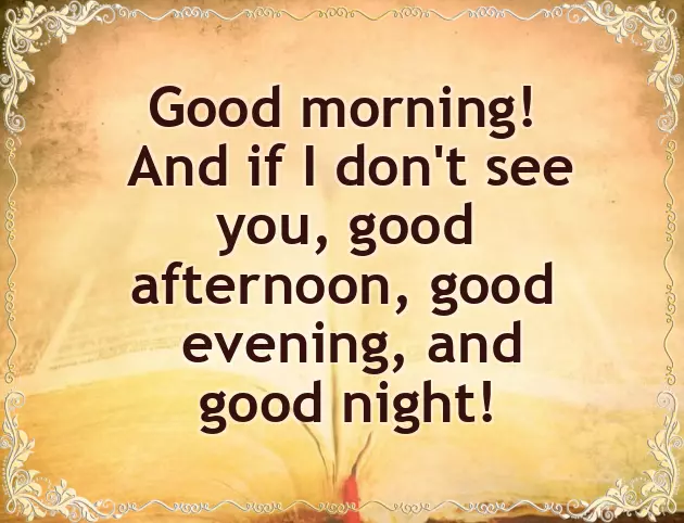 Another Way To Say Good Morning