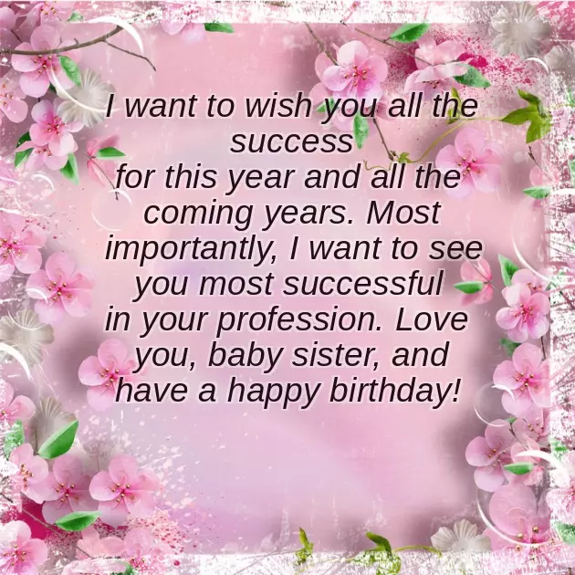 Beautiful Words For My Sister Birthday