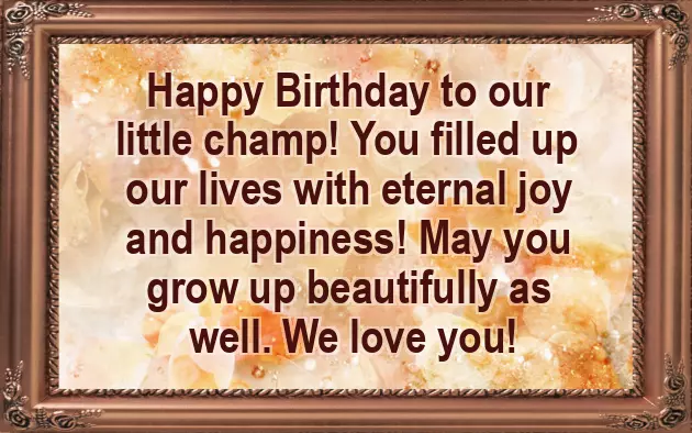 Birthday Wish To 1 Year Old Boy