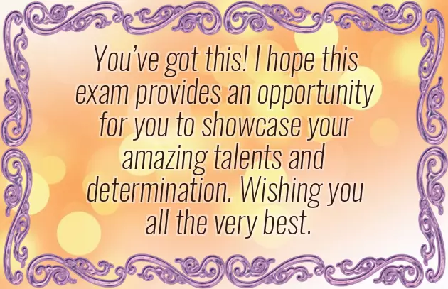 Exam Wishes Text