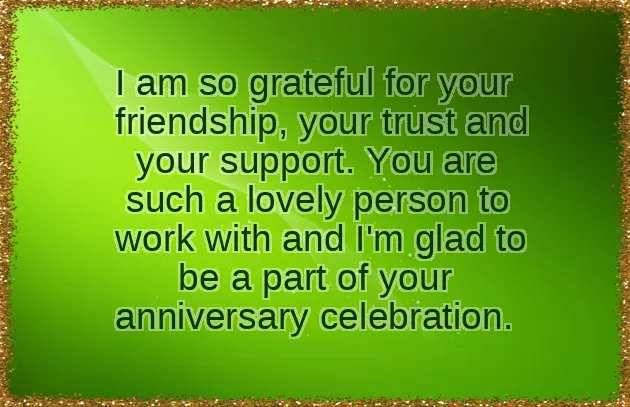 Work Anniversary Message