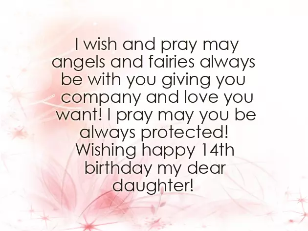 14Th Birthday Wishes For Daughter