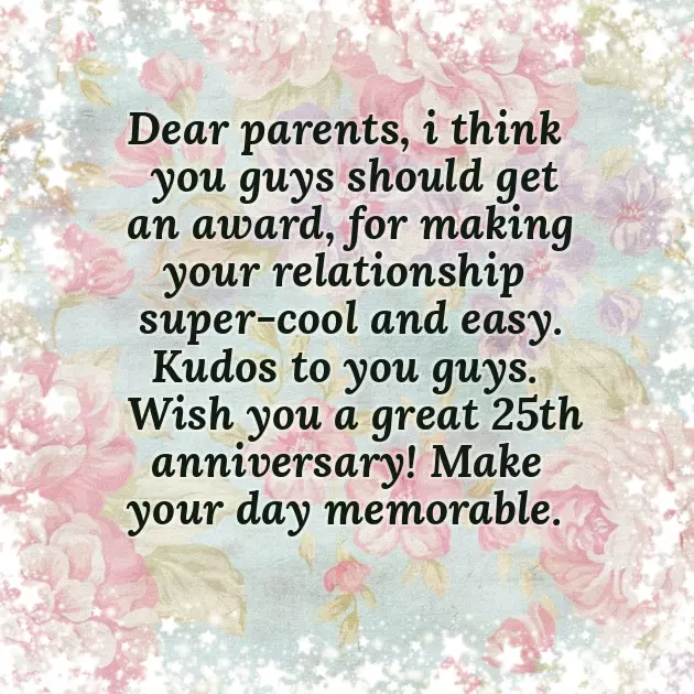 Wishes On 25Th Anniversary