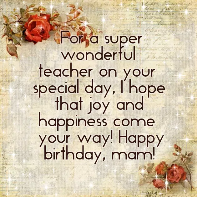 Birthday Wishes For Best Teacher
