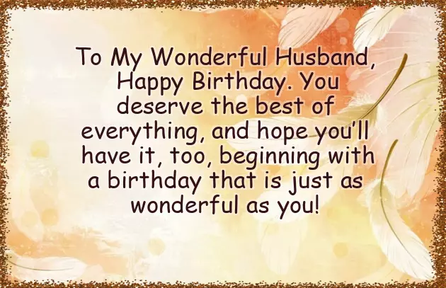 Birthday Wishes For Husband Simple