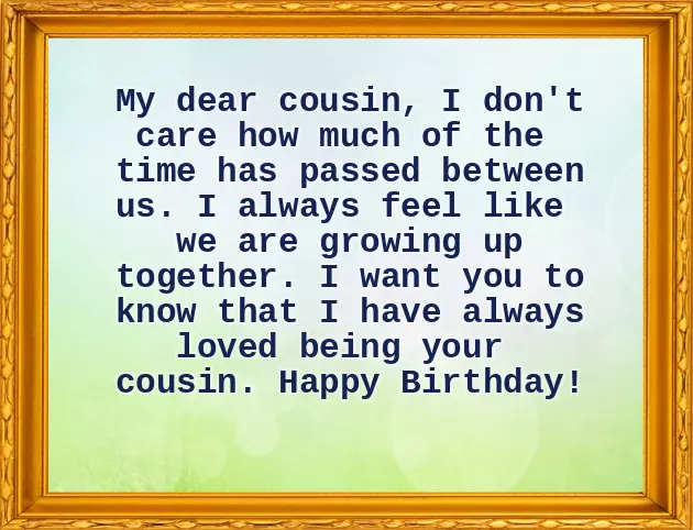 Best Cousin Birthday Wishes
