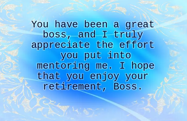 Happy Retirement Wishes For Boss