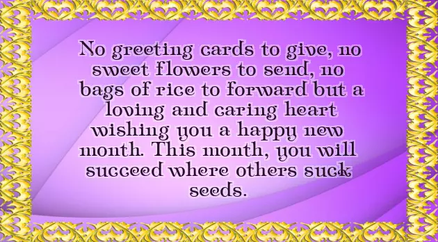 Happy New Month Text