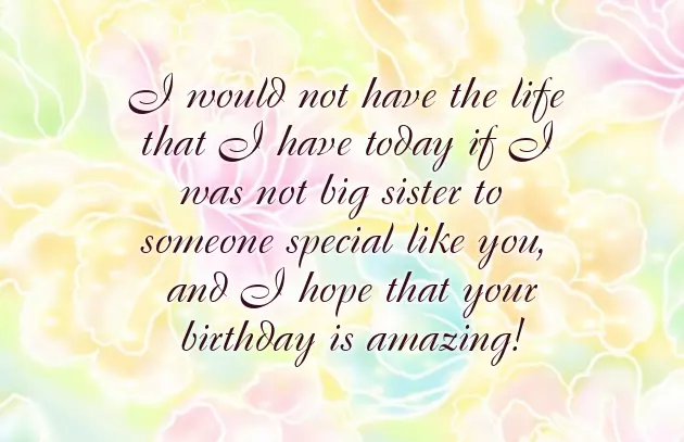 Birthday Wish To My Little Sister
