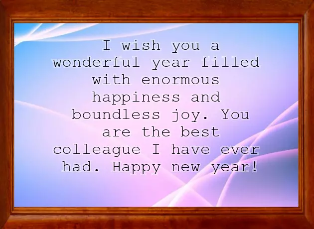 New Year Wishes To Boss And Colleagues