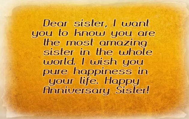 My Sister Wedding Anniversary Wishes
