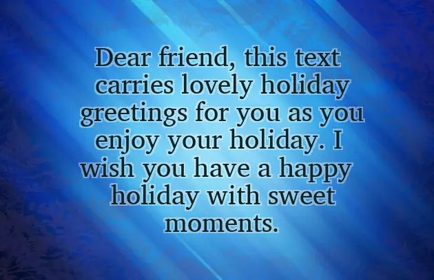 Holiday Messages For Friends