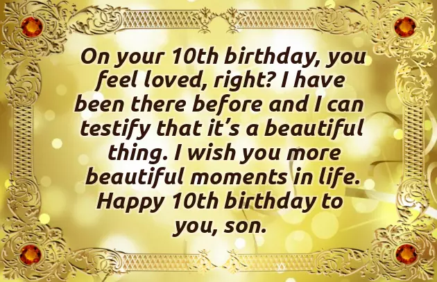 Birthday Wishes For A Son Turning 10