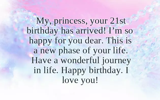 21St Birthday Wishes For Girlfriend