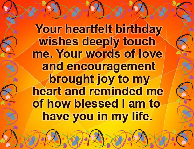 Thank You For Your Warm Wishes And Greetings