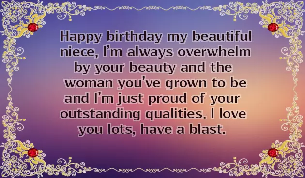 Simple Birthday Wishes To Niece