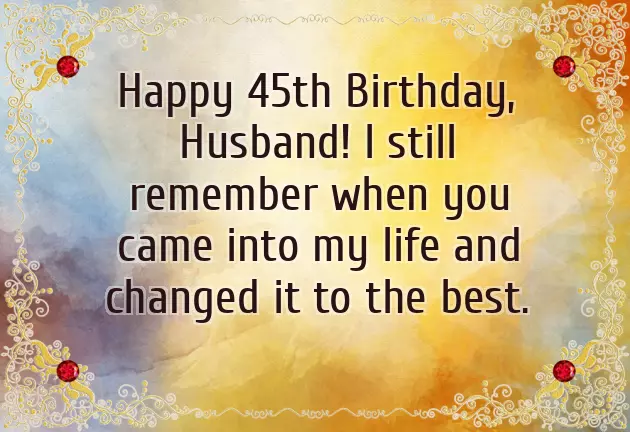 Happy 45Th Birthday Husband