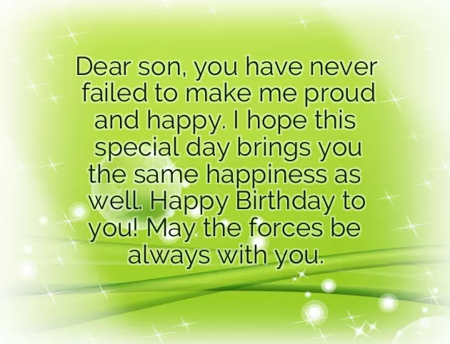 Happy Birthday Wish For Son