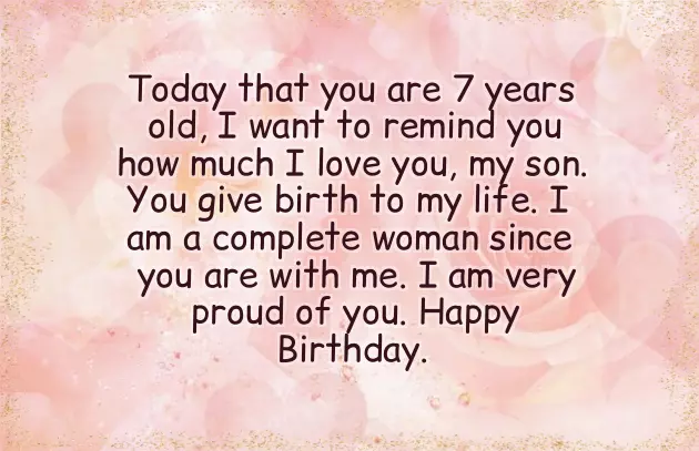 Birthday Wishes For A Seven Year Girl