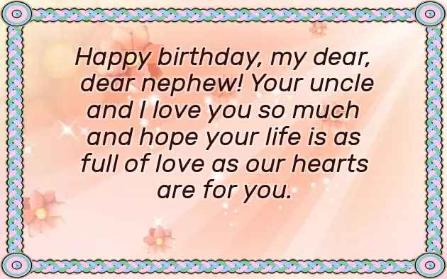Birthday Wishes To My Nephew
