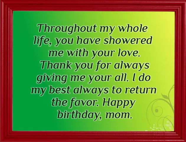 Wish U Happy Birthday Mom