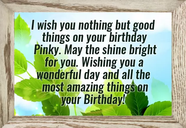 Happy Birthday Pinky