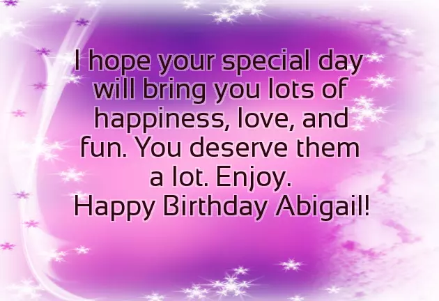 Happy Birthday To Abigail Happy Birthday To Abigail