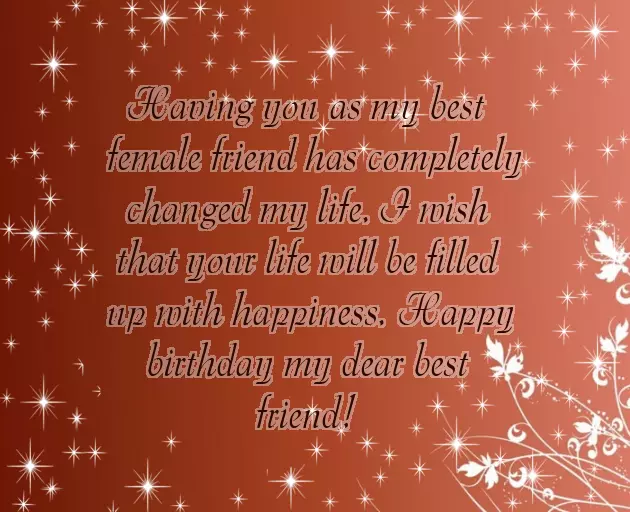 Happy Birthday For A Female Friend