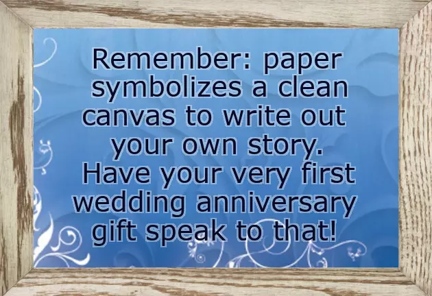 First Year Wedding Anniversary Gift