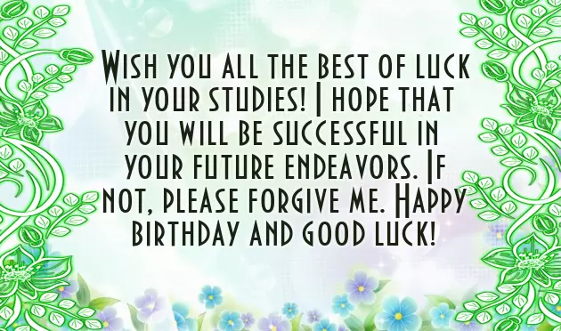 Best Wishes For Higher Studies