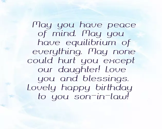 Happy Birthday Quotes To Son In Law