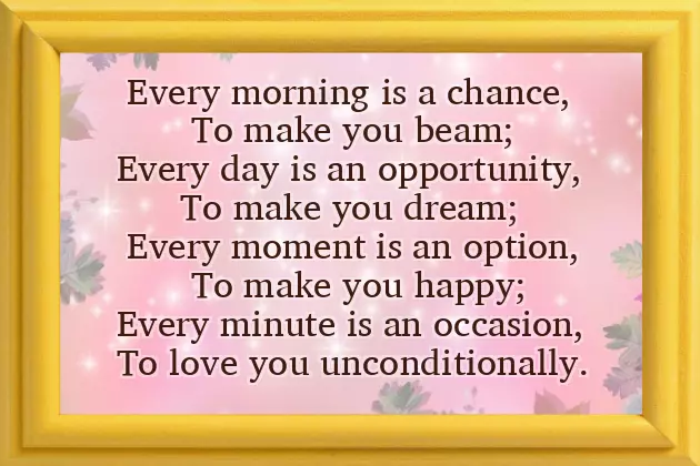 Morning Poem For Him