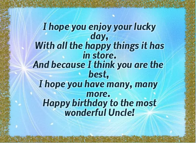 Birthday Wishes For An Uncle