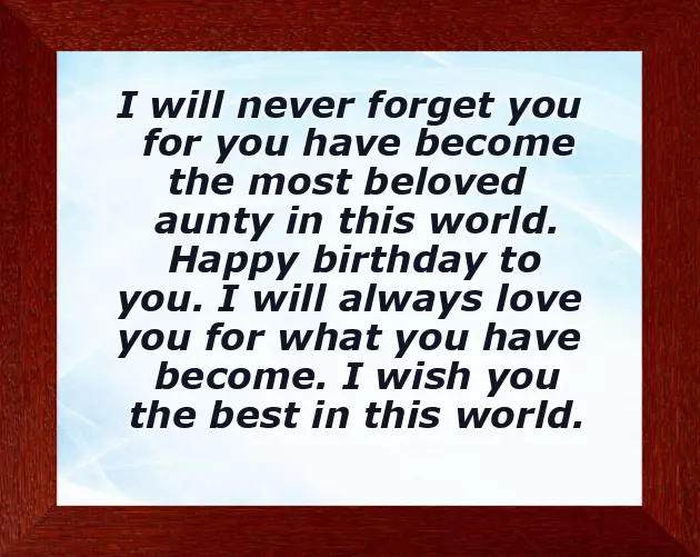 Birthday Wish For Aunt Like Mother Birthday Wish For Aunt Like Mother