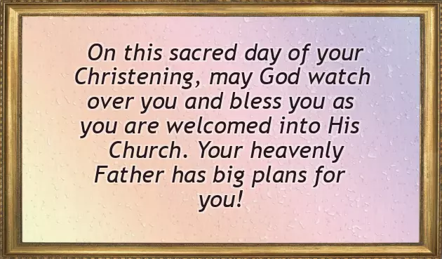 Baptism Message From Parents