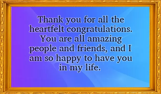 Saying Thank You For Birthday Celebration