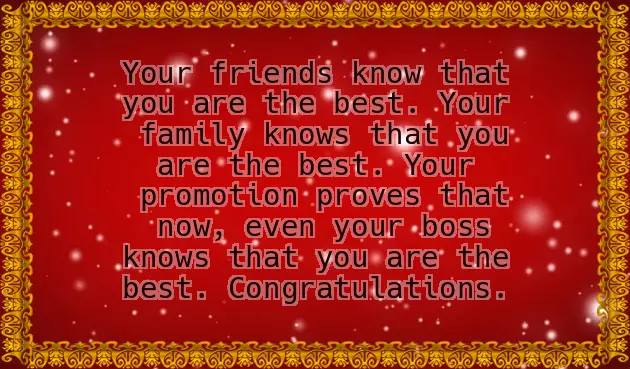 Congratulations On Your Promotion To Manager