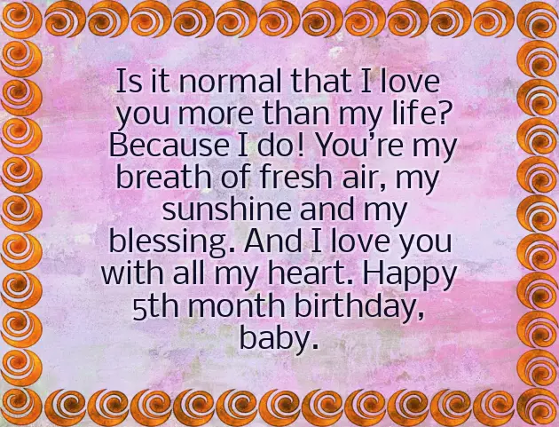 Happy 5Th Month Birthday Baby Boy Happy 5Th Month Birthday Baby Boy