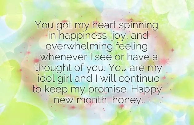 Lovely New Month Message
