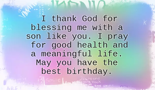 My First Son Birthday Wishes