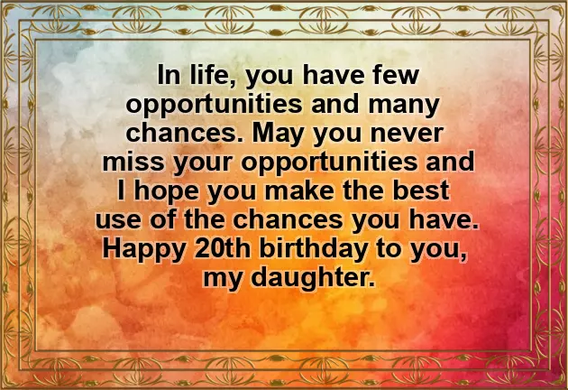 Birthday Wishes For 20 Years Old Girl