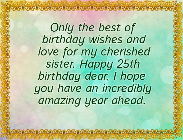 25Th Birthday Wishes