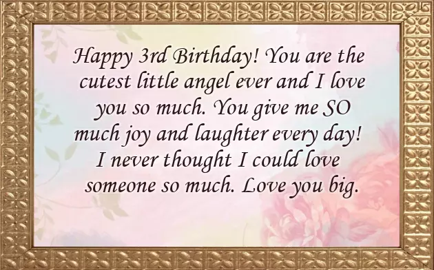 Birthday Wishes For Three Year Old Son