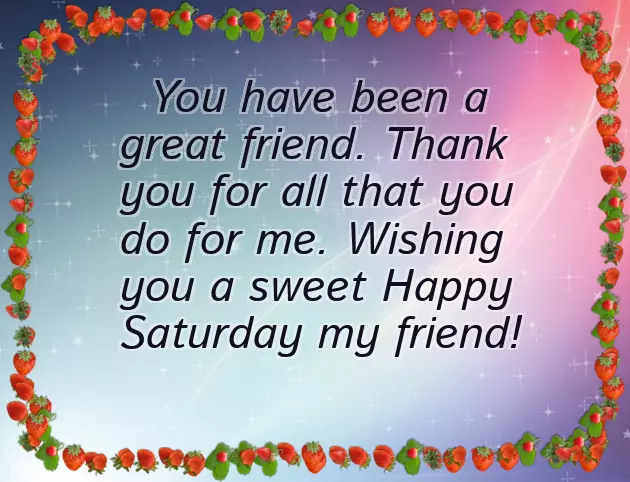 Good Morning Message On Saturday