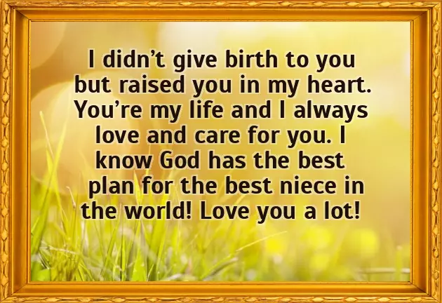 Sweet Message For My Niece