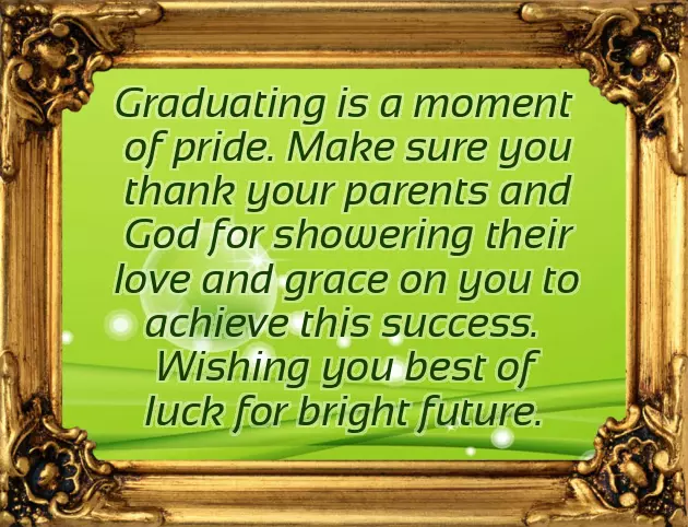 Religious Graduation Message